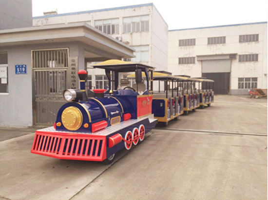 Amusement park trackless train for sale with 3 coaches