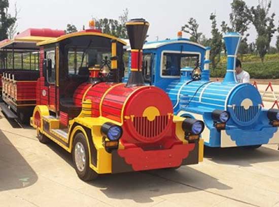 Shopping mall trackless trains for sale with different colors