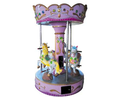 Mini carousel rides with 3 horses for shopping centre