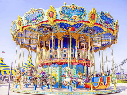 European style double decker carousel ride for sale