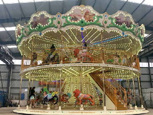 68 seats double decker carousel rides for the Philippines