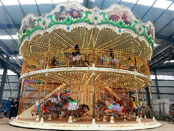 Double Decker Carousel Rides for Indoor Use