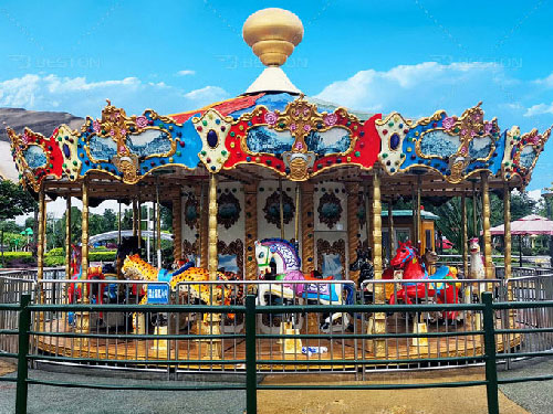 Single Decker Carousel Ride for Indoor Use