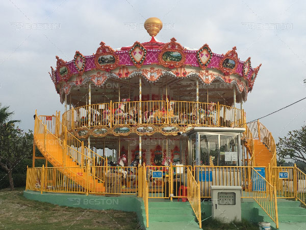 60 Seaters Double Decker Carousel Rides