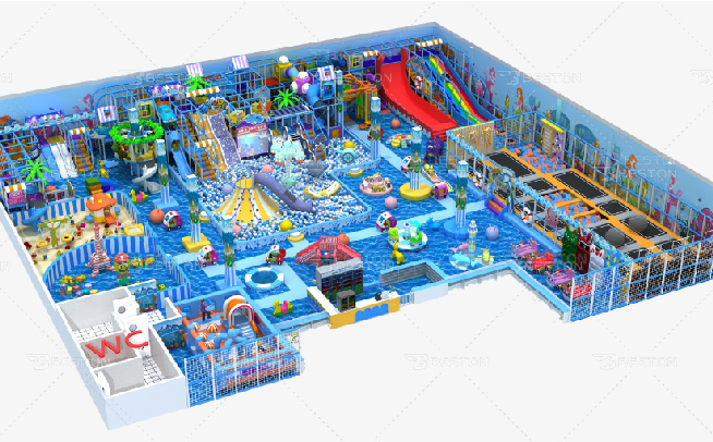 Ocean style indoor soft play equipment for sale