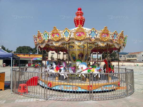 Under-drive carousel ride