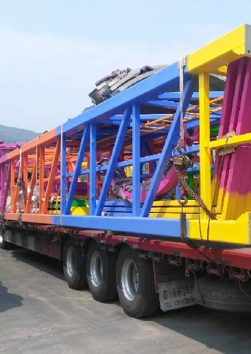 Packing and shipping of swing tower ride